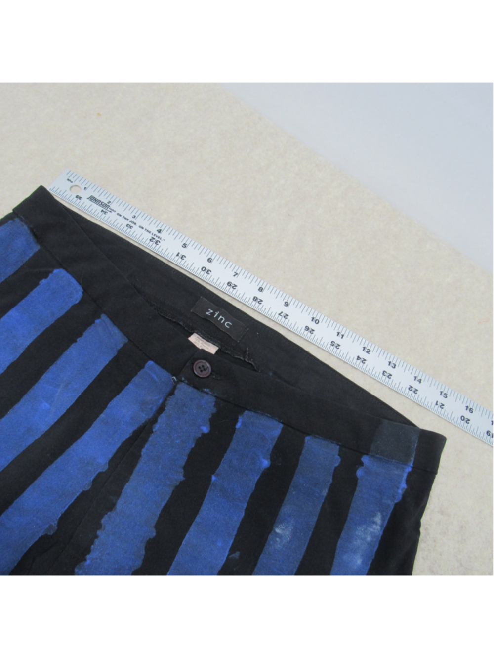 VTG Y2K Zinc Black Flared Pants Trouser Size 9 Made in USA High Stretch Mid Rise - Picture 3 of 5
